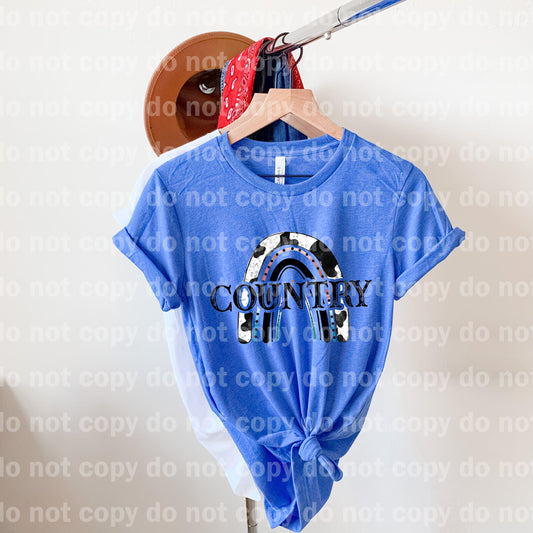 Country western Cowhide Rainbow Dream print transfer