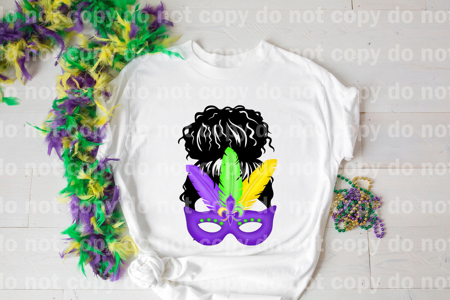 Curly Feather Mask Dream Print or Sublimation Print