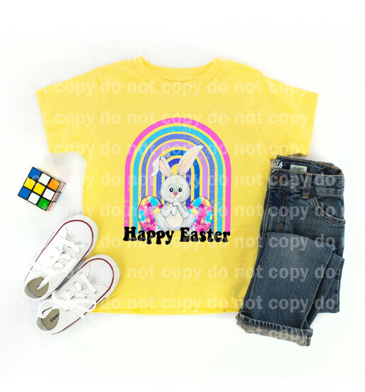 Happy Easter Eggs Bunny Rainbow Dream print transfer