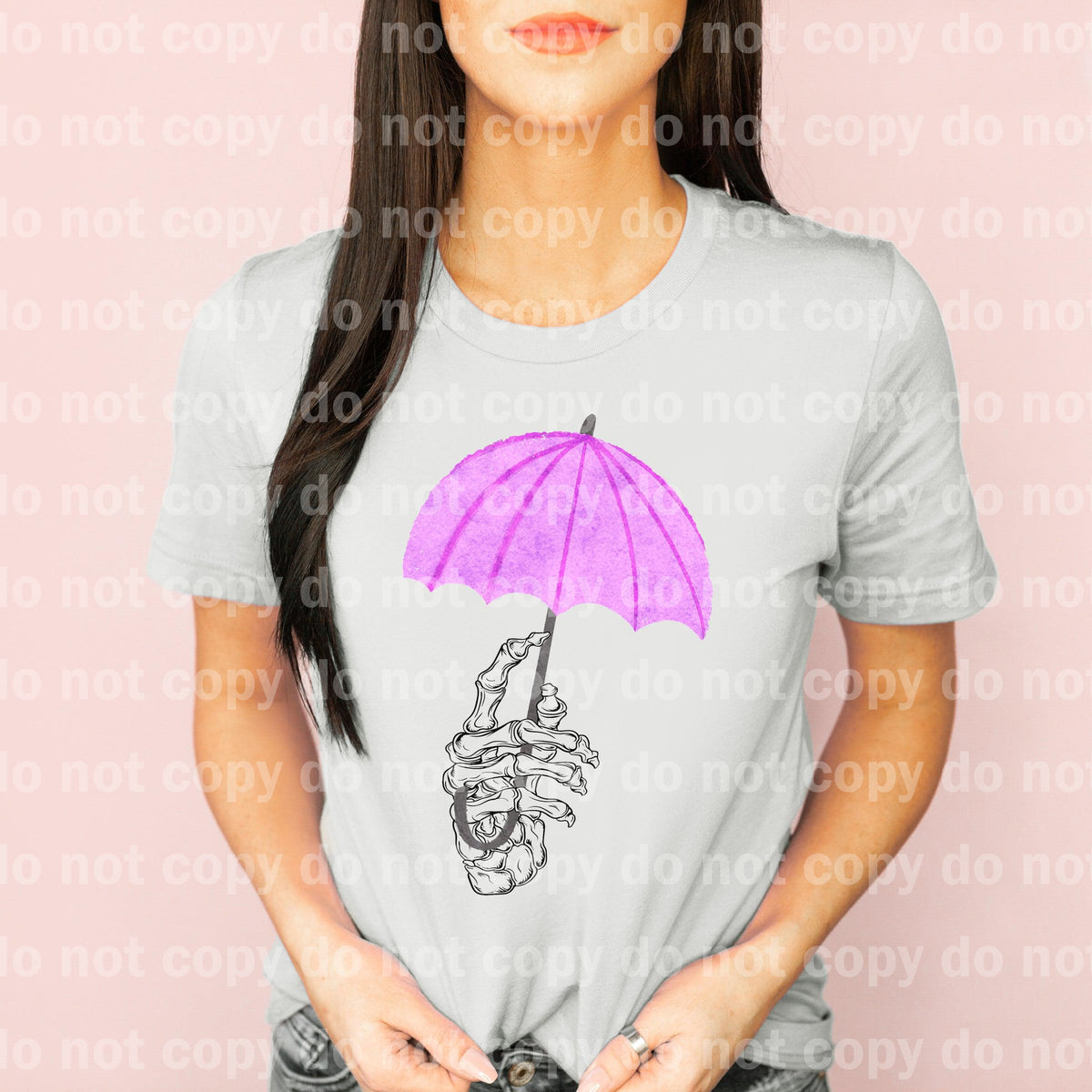 Skeleton Umbrella Dream print transfer