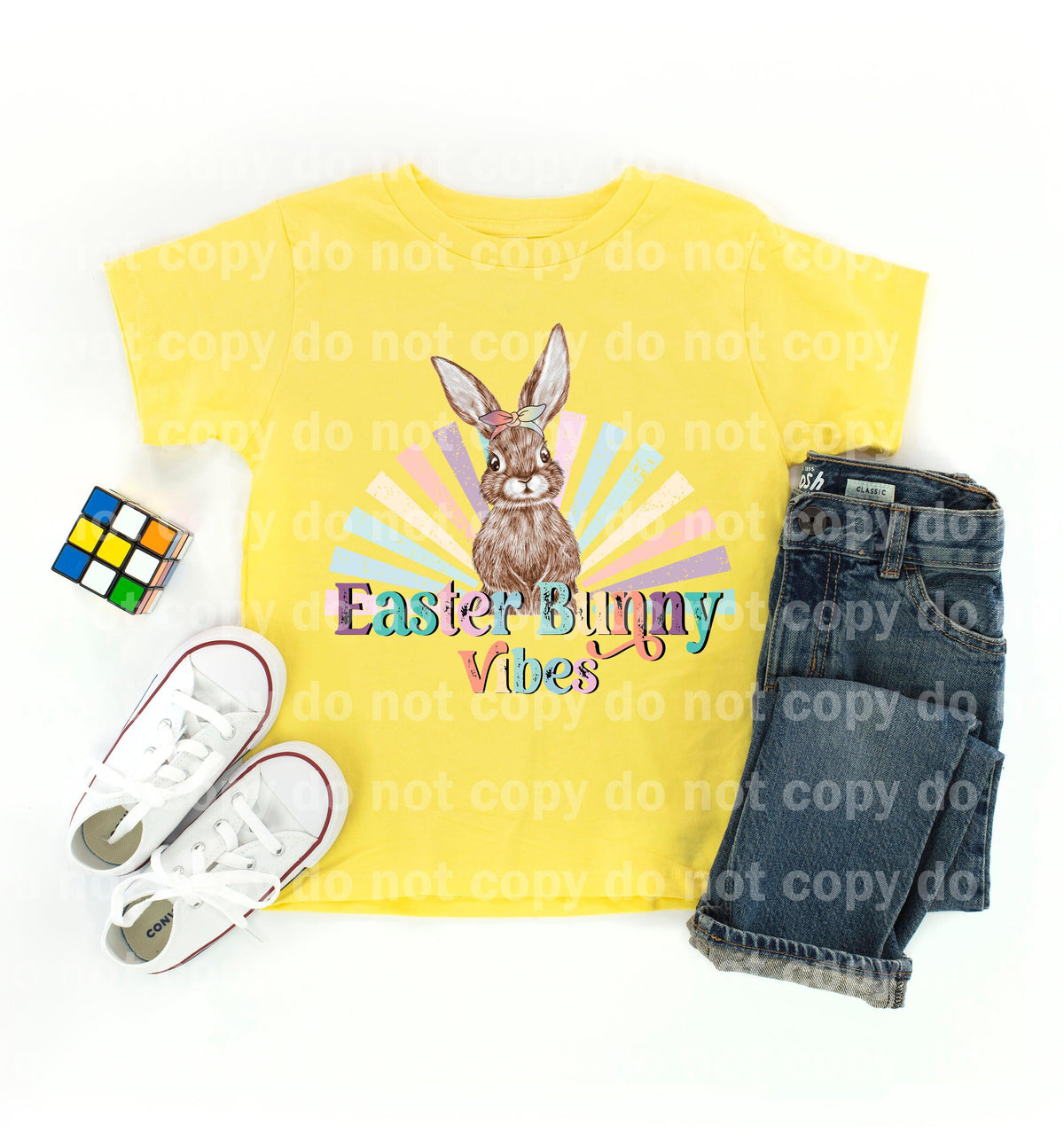 Easter Bunny Vibes Girl Dream print transfer