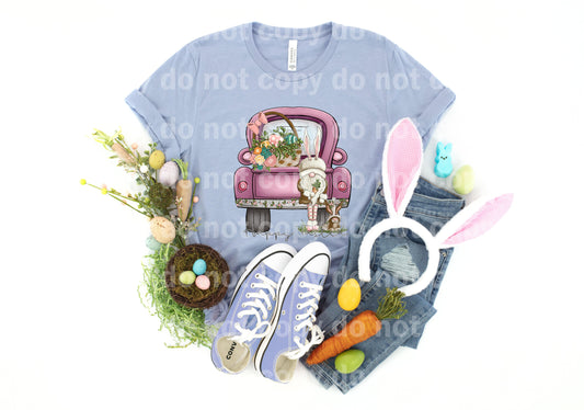 Happy Easter Gnome Truck Dream print transfer