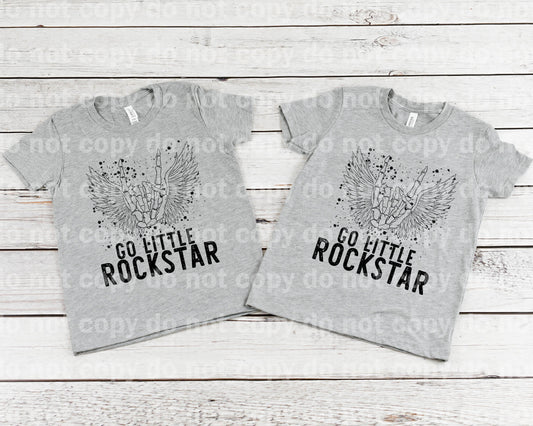 Go Little Rockstar Skellie Hand Wings Dream print transfer