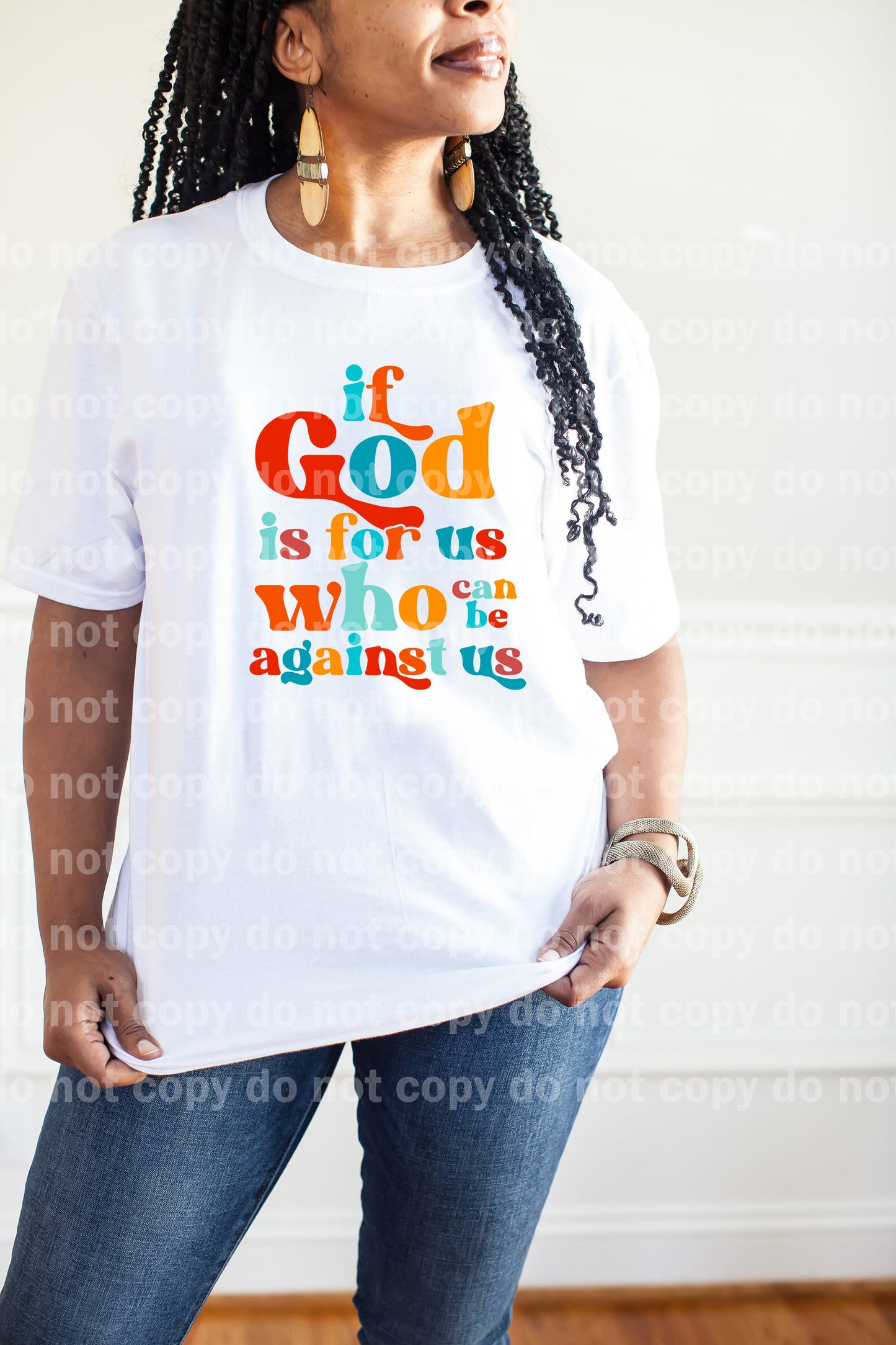 If God Is For Us Who Can Be Against Us Full Color/One Color Dream Print or Sublimation Print