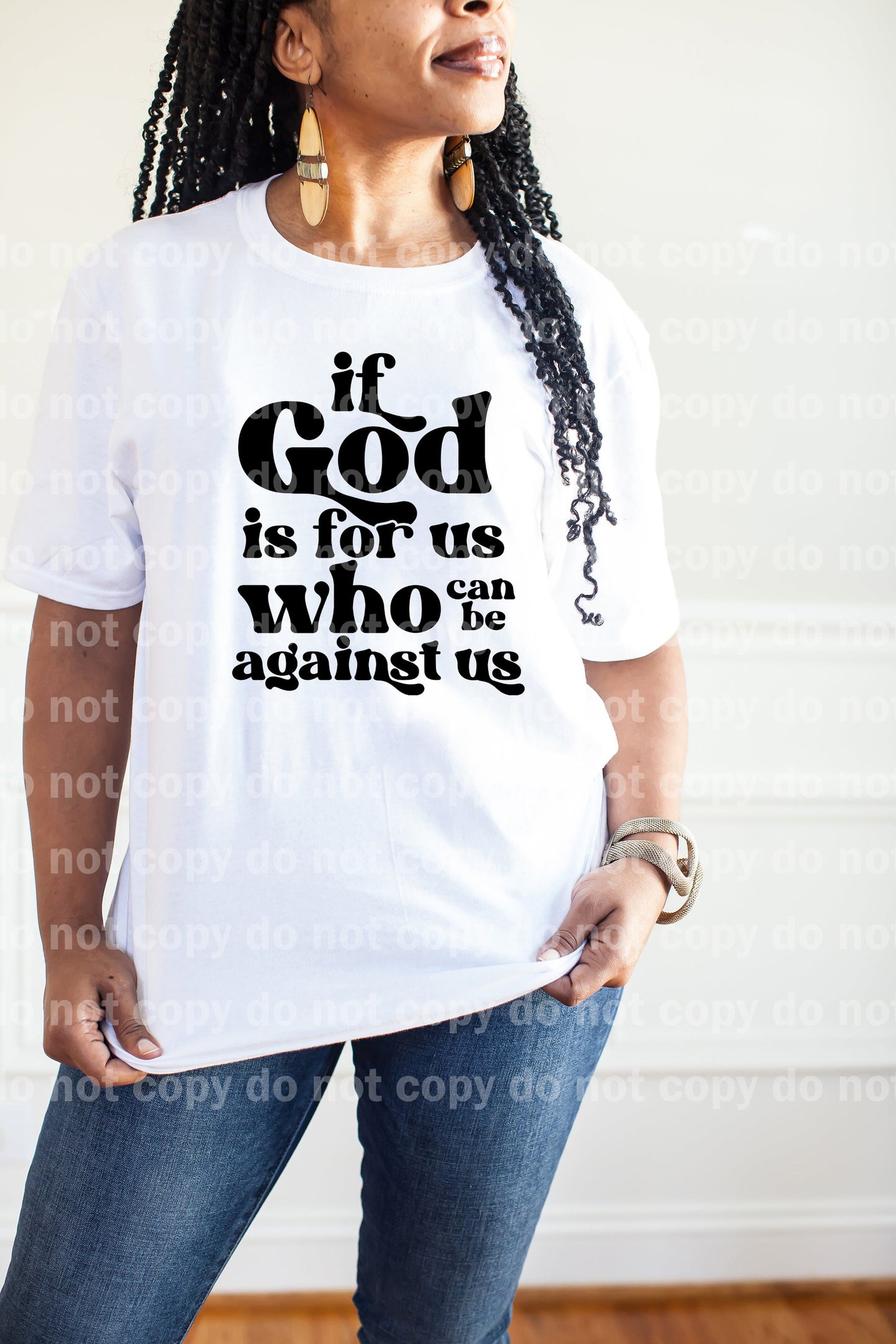 If God Is For Us Who Can Be Against Us Full Color/One Color Dream Print or Sublimation Print