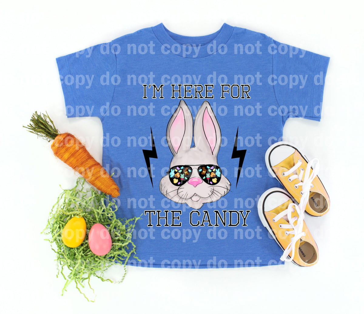 Estoy aquí para la transferencia de impresión Candy Bunny Dream