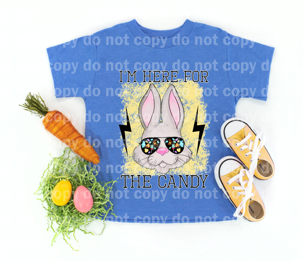 I'm Here for the Candy with Background Dream print transfer