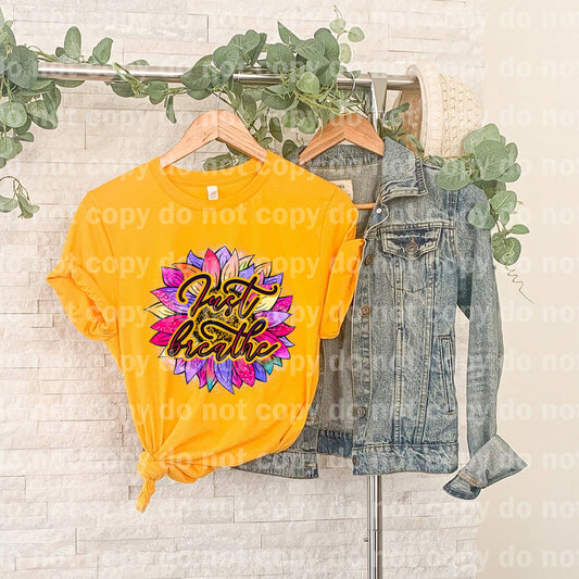 Just Breathe Flower Dream print transfer