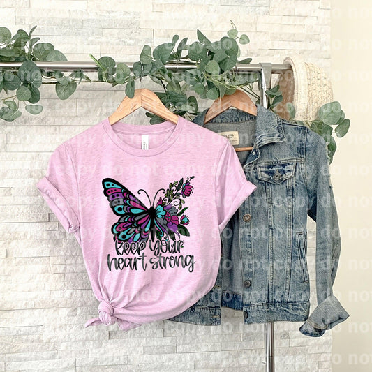 Keep Your Heart Strong Butterfly Dream print transfer