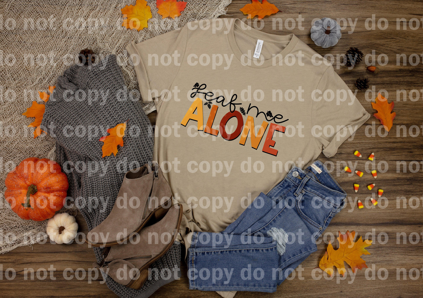 Leaf Me Alone Dream print transfer