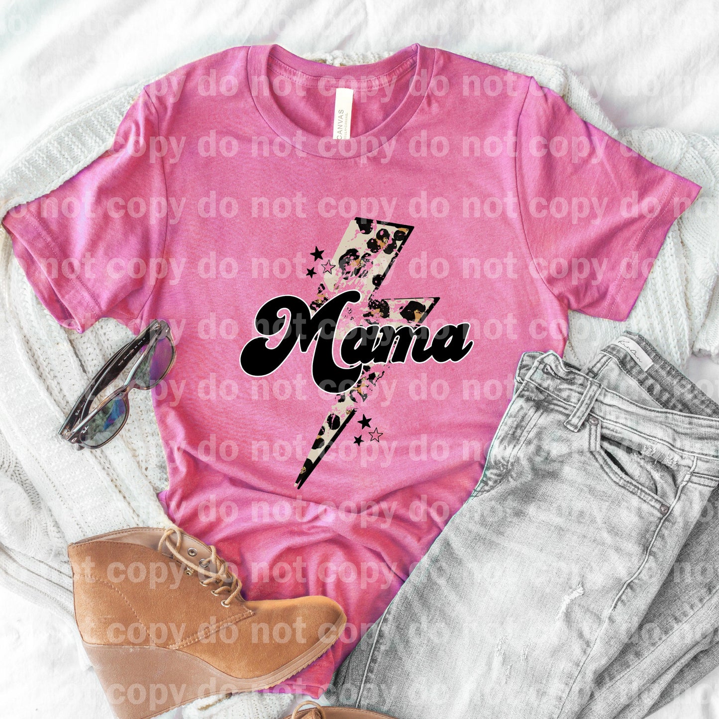 Lighting Bolt Leopard Mama Dream Print or Sublimation Print