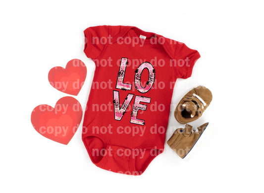 Transferencia de impresión Love Pink Word Art Dream