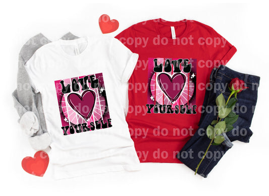 Love Yourself Heart Dream print transfer