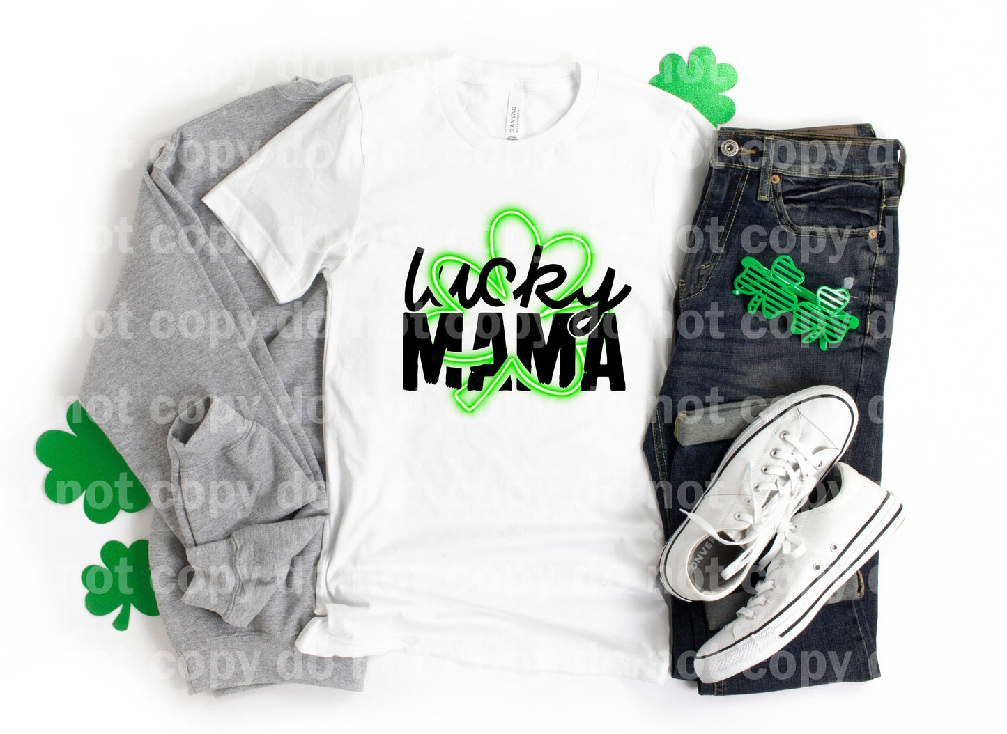 Lucky Mama Neon Green Leaf Dream Print or Sublimation Print