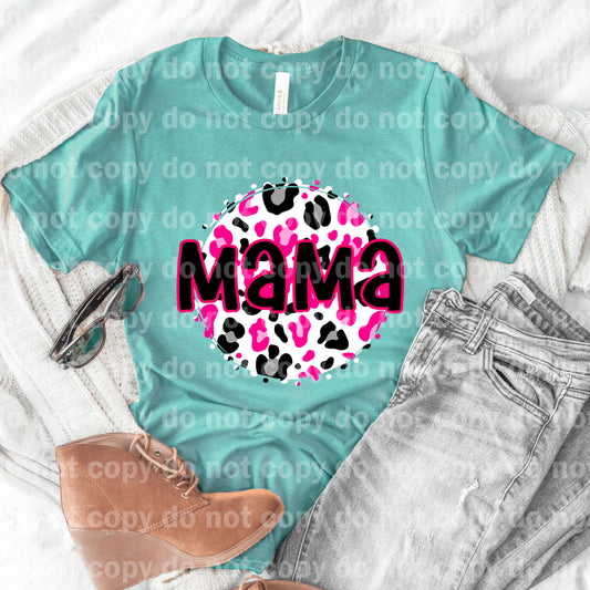 Mama Pink Leopard Round Dream Print or Sublimation Print