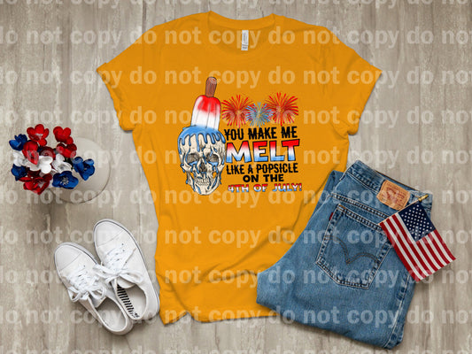 You Make Me Melt Like A Popsicle On The 4th Of July Skull Dream print transfer