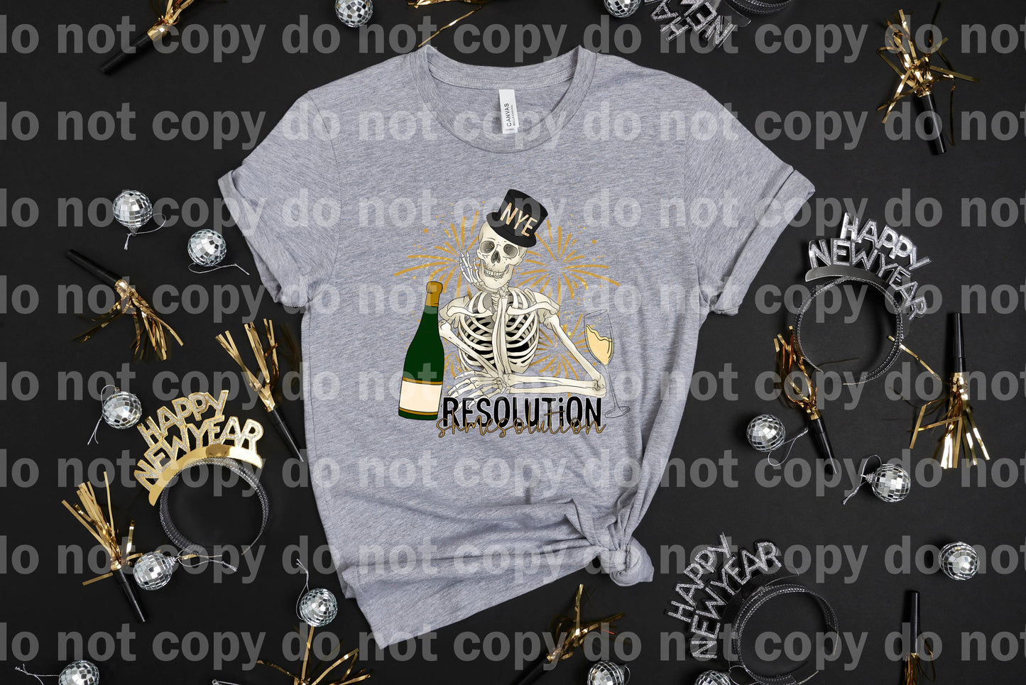 New Year's Eve Resolution Champagne Skellie Dream Print or Sublimation Print