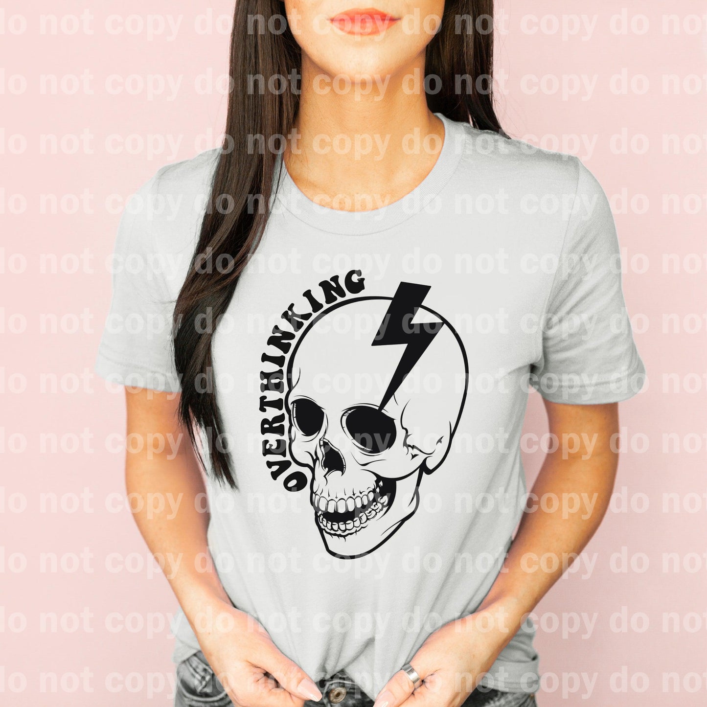 Overthinking Skull Dream print transfer
