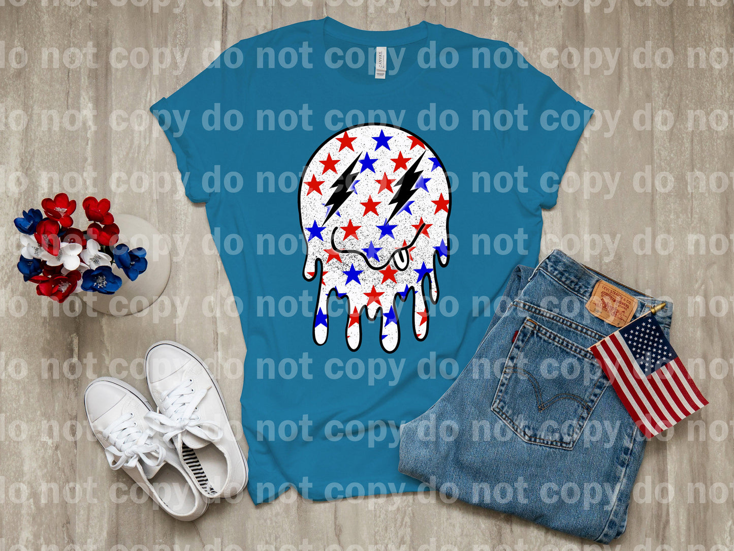 Patriotic Drippy Smile Dream Print or Sublimation Print