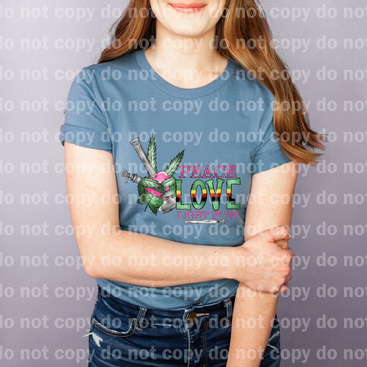Peace Love Light It Up Dream print transfer