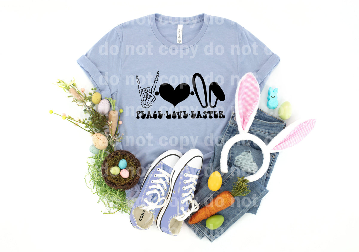 Peace love Easter Skellie Hand Dream print transfer