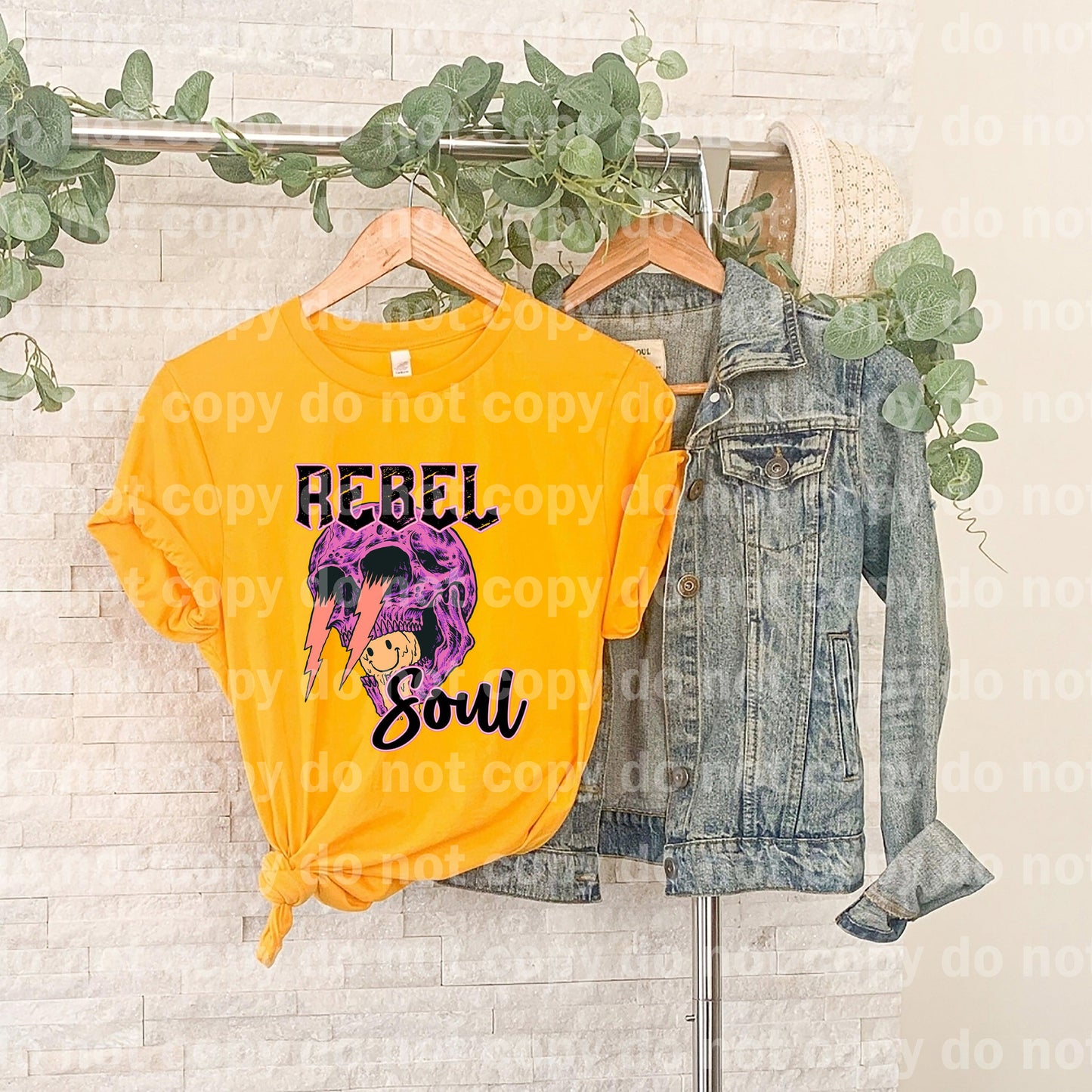Transferencia de impresión Rebel Soul Skull Lightning Bolt Dream