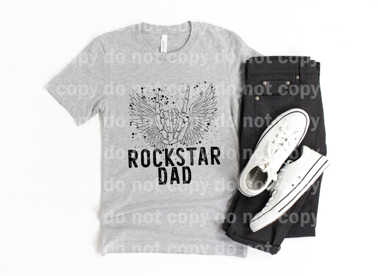 Rockstar Dad Skellie Wings Dream print transfer