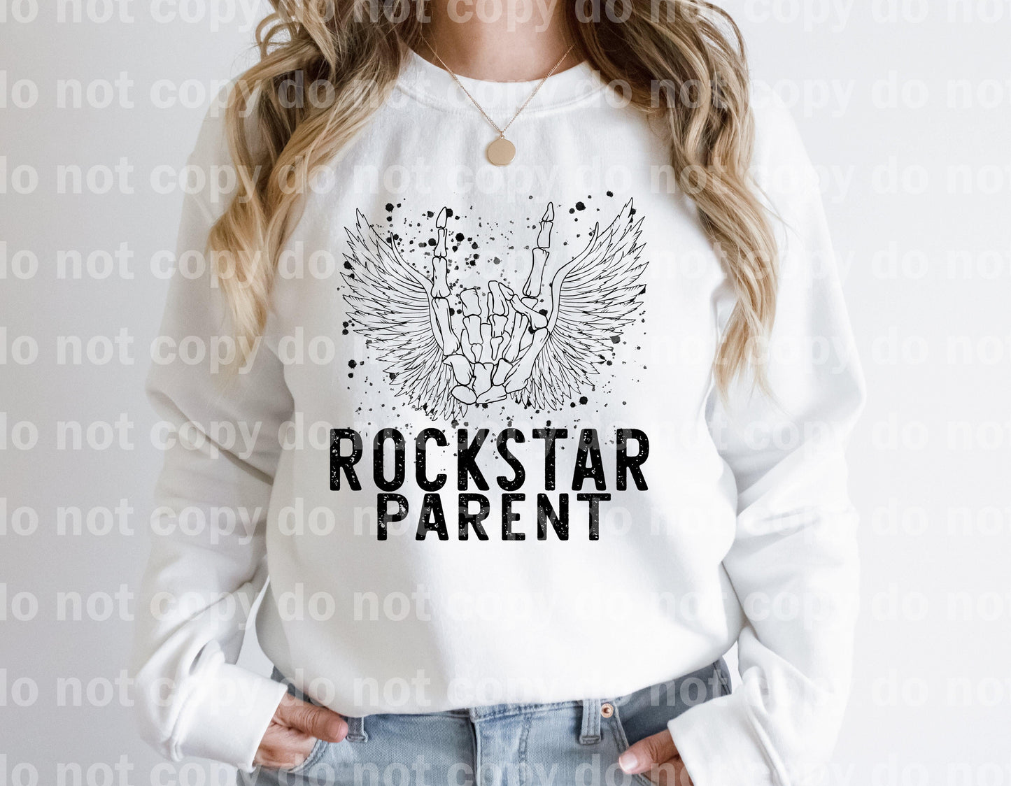 Rockstar Parent Skellie Wings Dream print transfer