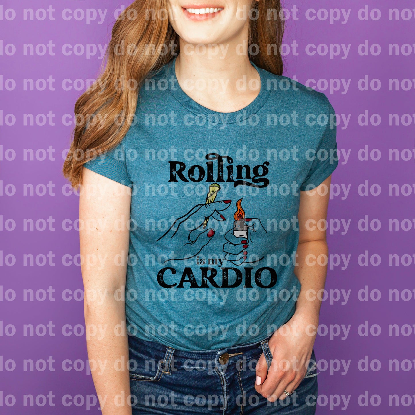 Rolling Is My Cardio Dream print transfer