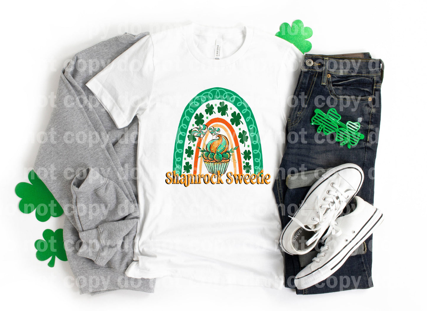 Shamrock Sweetie Rainbow Cupcake Dream Print or Sublimation Print