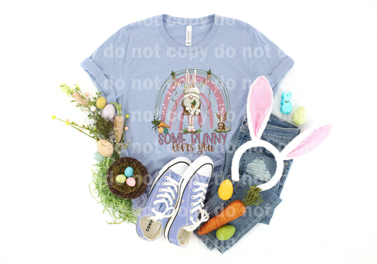 Some Bunny Loves You Rainbow Dream print transfer
