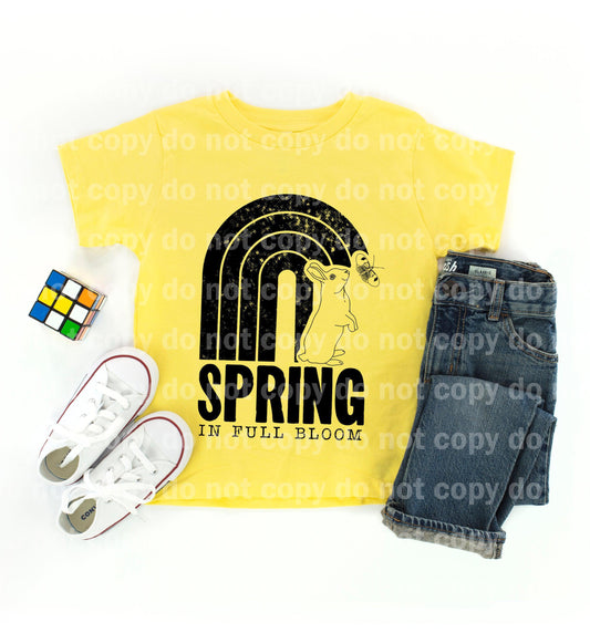 Spring In Full Bloom Rainbow Black Dream print transfer