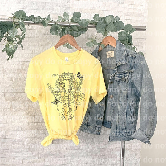 Spring Floral Skellie Black Dream print transfer