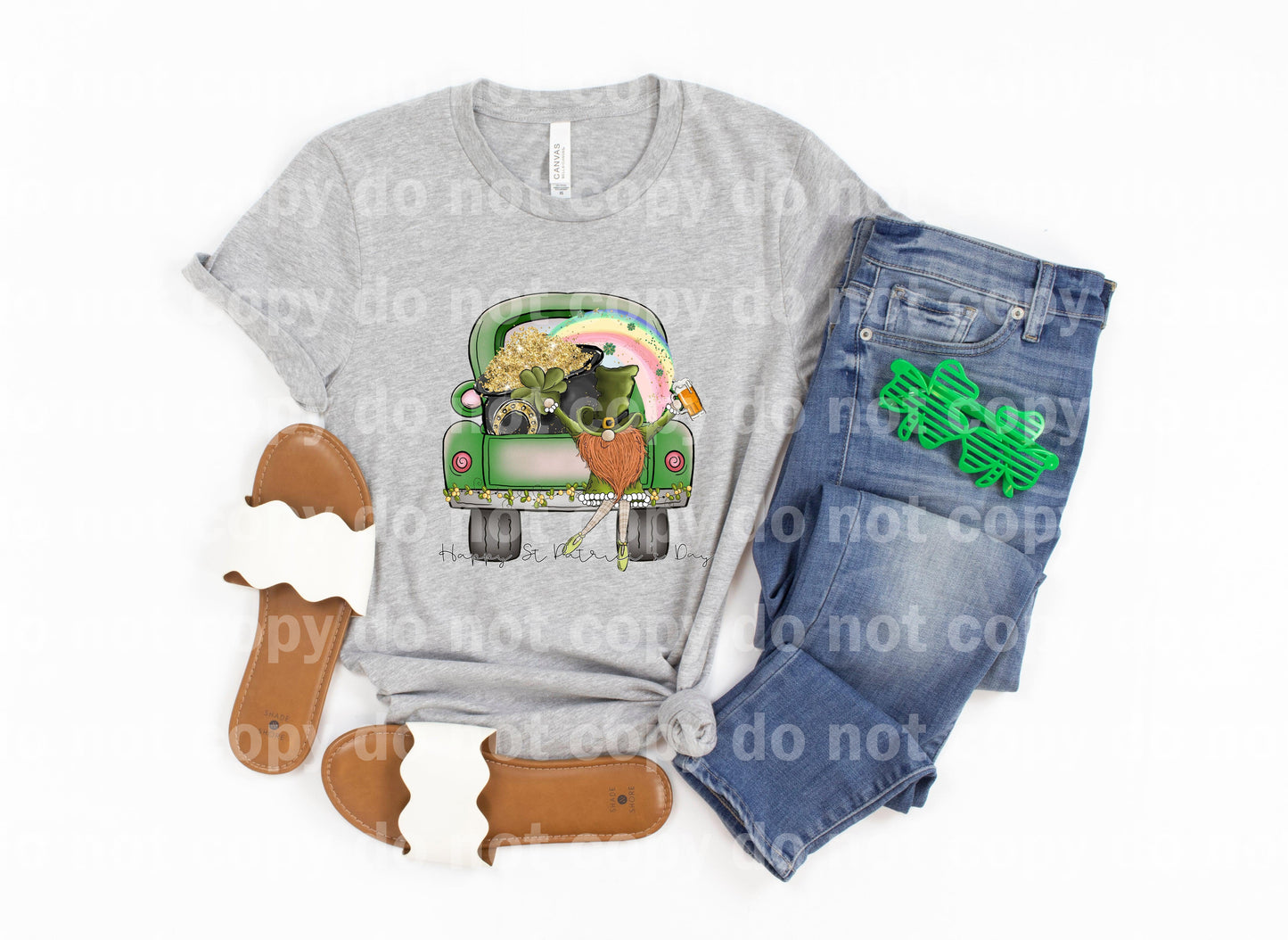 Happy St Patrick's Day Gnome Truck Dream Print or Sublimation Print