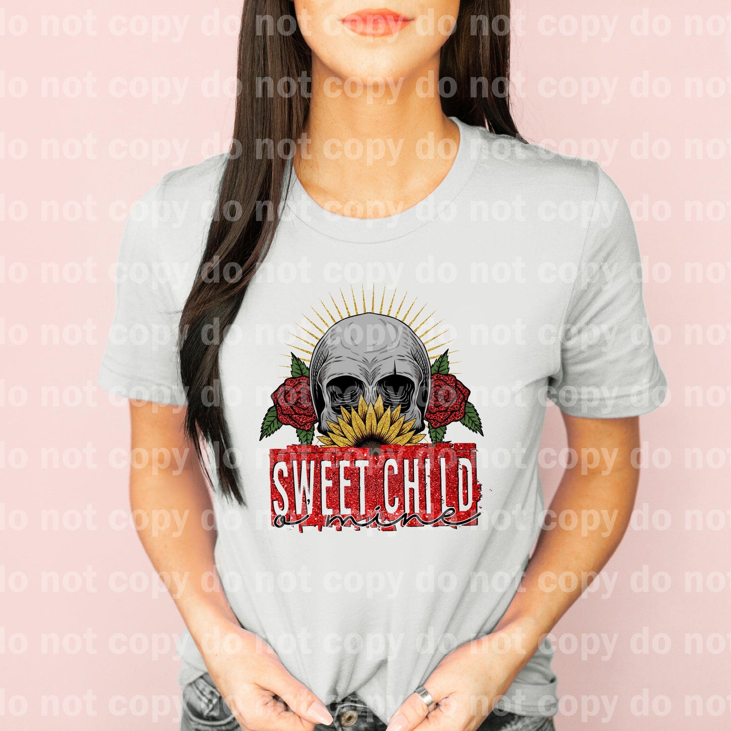 Sweet Child O Mine Skull Rose Dream print transfer