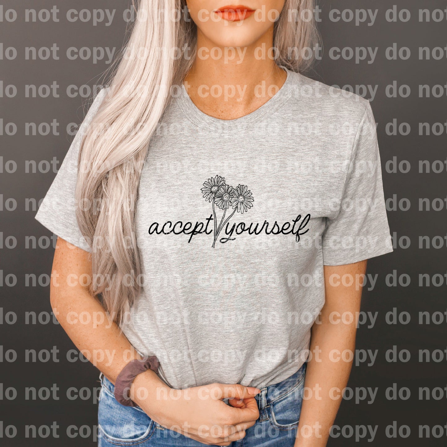 Accept Yourself Distressed Full Color/One Color Dream Print or Sublimation Print