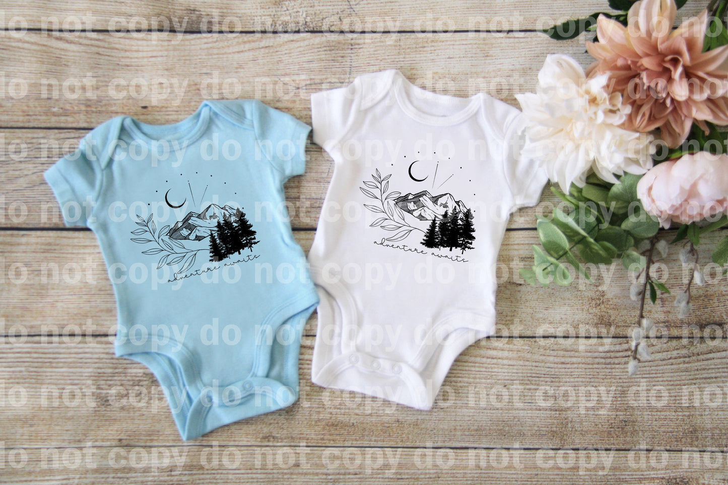 Adventure Awaits Mountains Black Dream Print or Sublimation Print