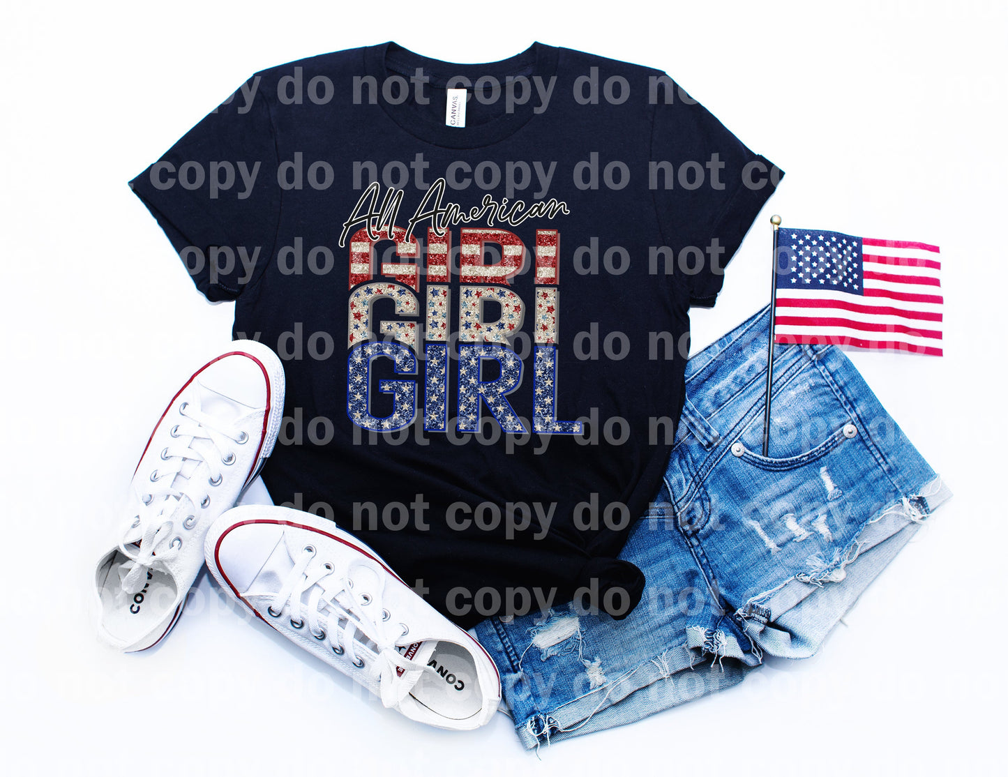 All American Girl Word Stack Dream Print or Sublimation Print
