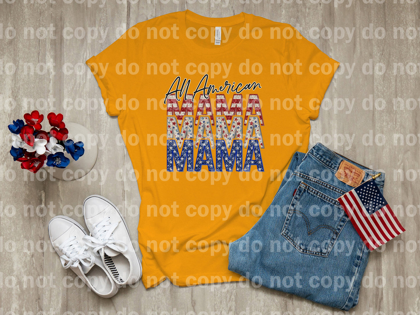 All American Mama Word Stack Dream Print or Sublimation Print