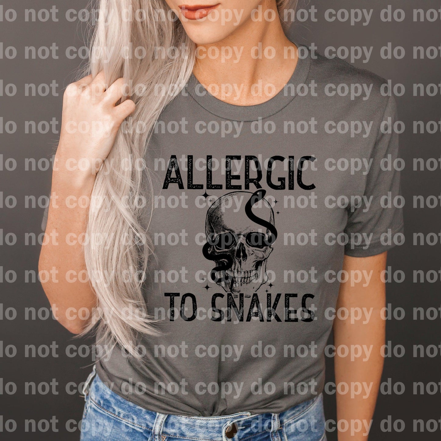 Allergic To Snakes Skull Dream Print or Sublimation Print