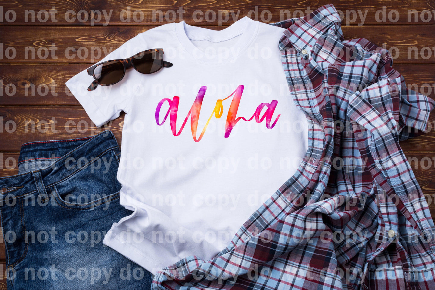 Aloha Tie Dye Typography Dream Print or Sublimation Print