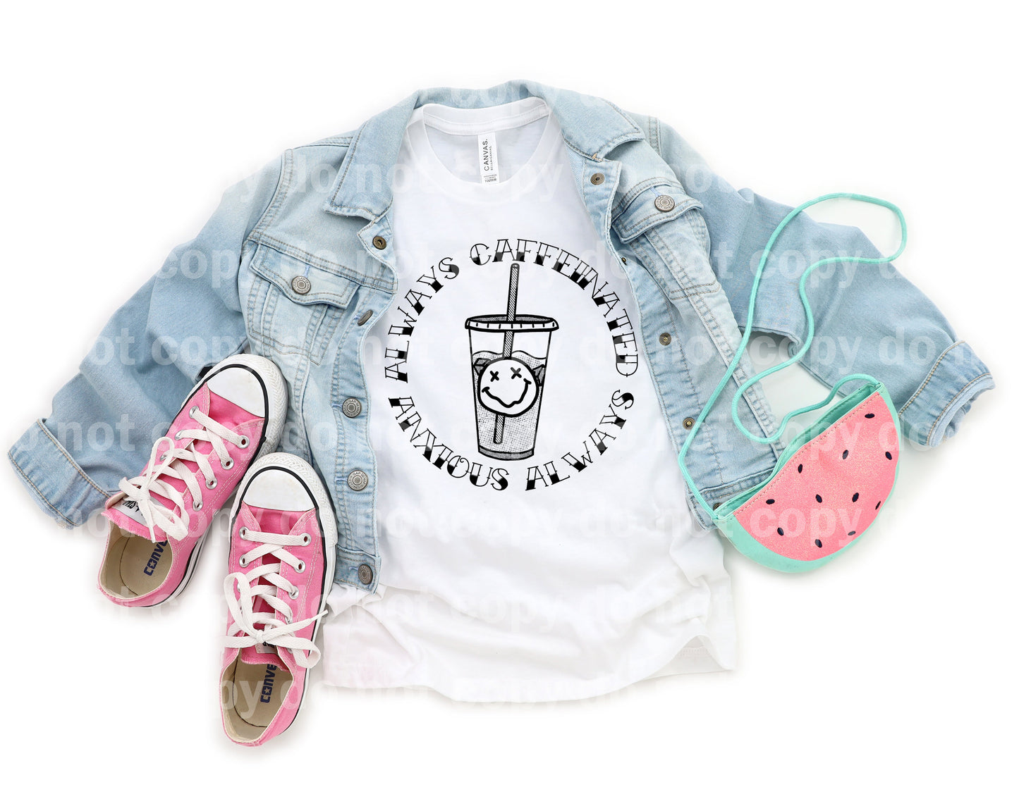Always Caffeinated Anxious Always Full Color/One Color Dream Print or Sublimation Print