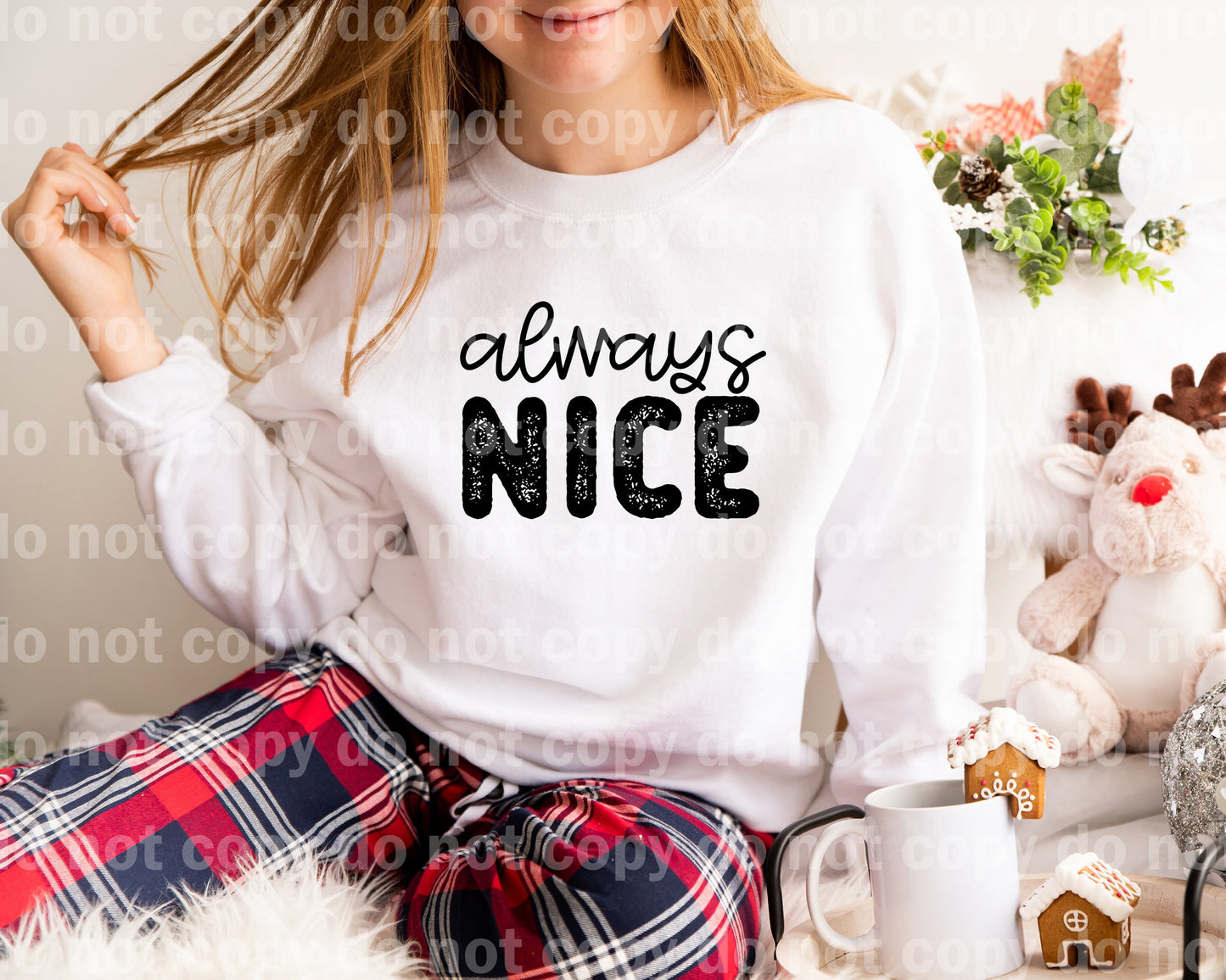 Always Nice Typography Multicolor/Black/White Dream Print or Sublimation Print