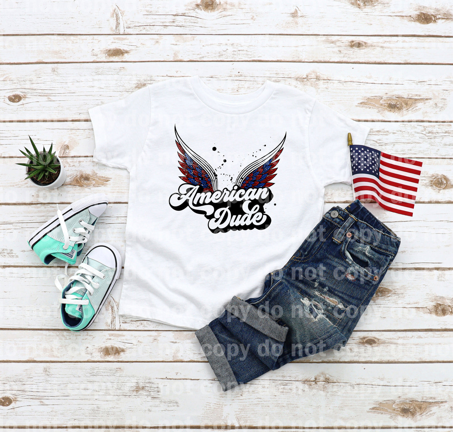 American Dude Wings Distressed Dream Print or Sublimation Print