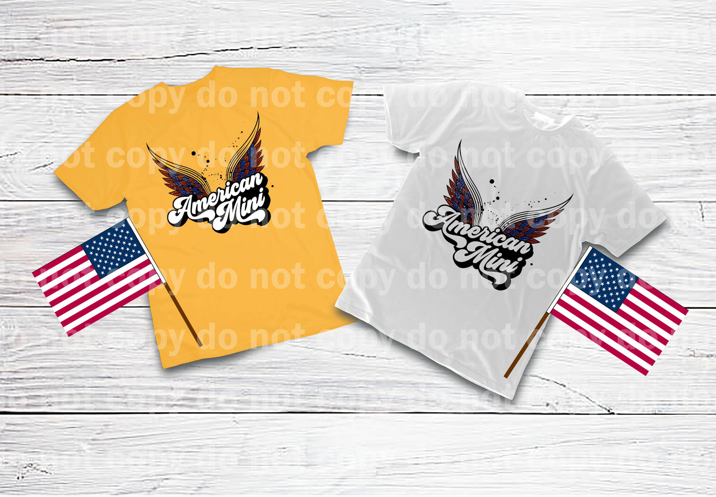 American Mini Wings Distressed Dream Print or Sublimation Print