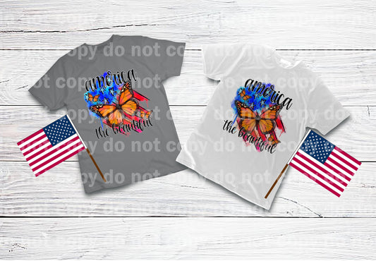 America The Beautiful Butterflies Stars Dream Print or Sublimation Print