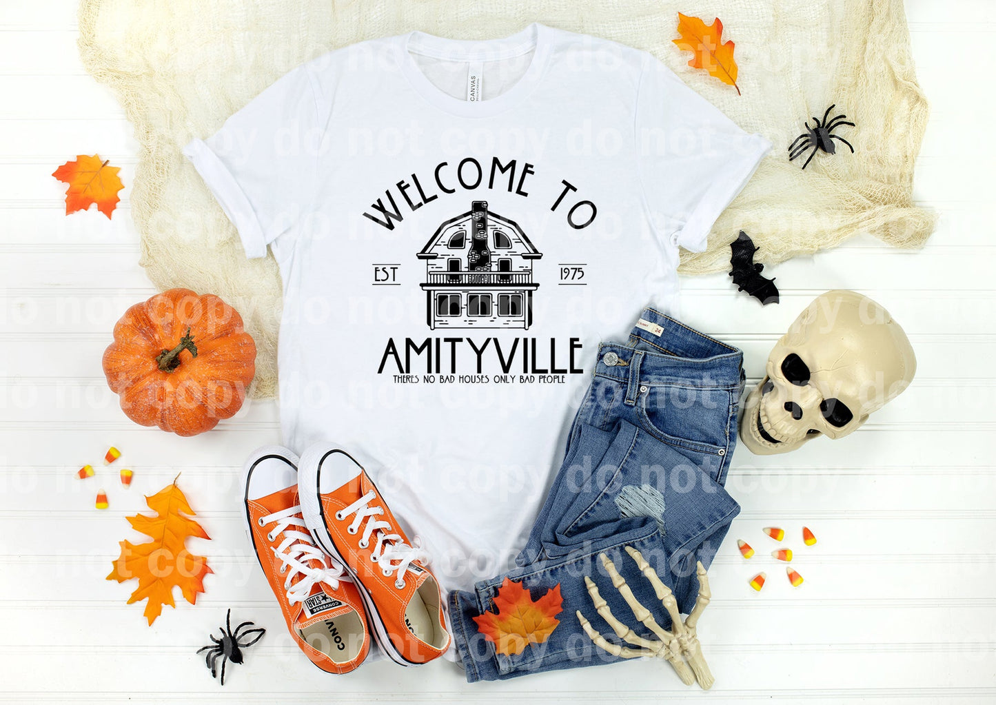 Welcome To Amityville There's No Bad Houses Only Bad People Black/White Dream Print or Sublimation Print