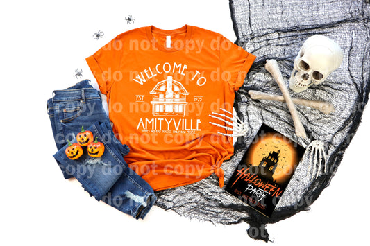 Welcome To Amityville There's No Bad Houses Only Bad People Black/White Dream Print or Sublimation Print