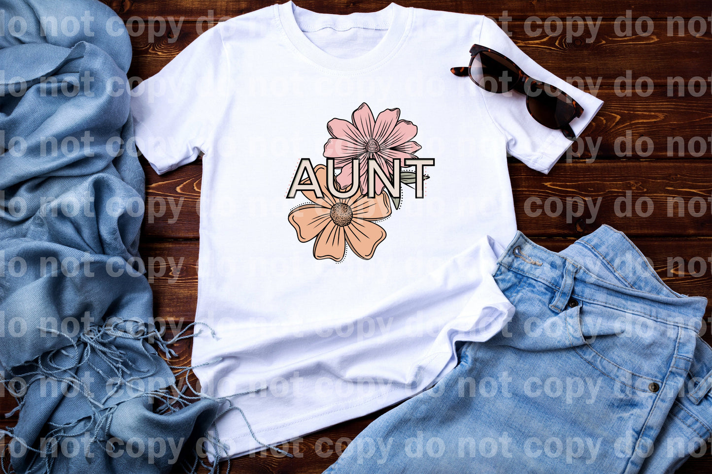 Aunt Floral Neutral Dream Print or Sublimation Print