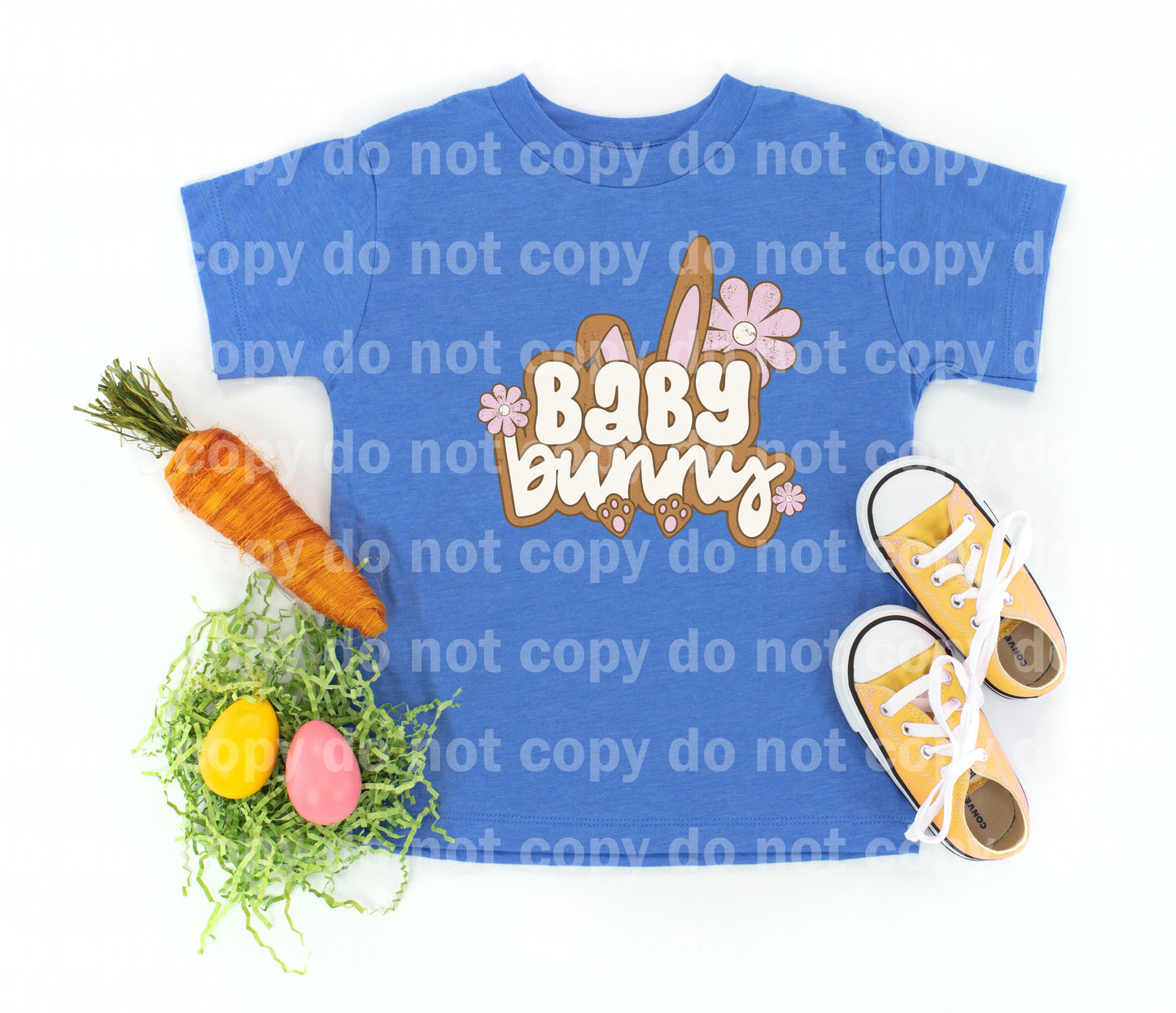 Baby Bunny With Flowers Dream Print or Sublimation Print